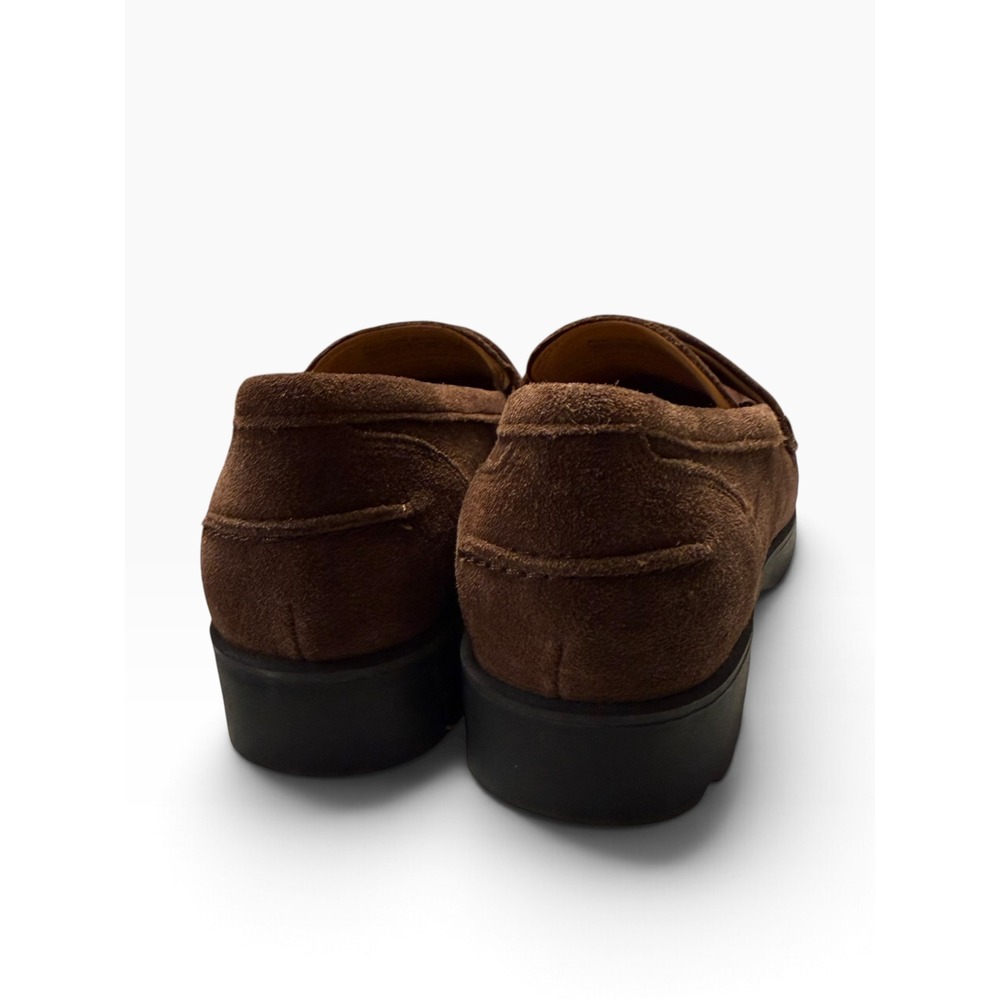 Vionic Cleo Loafer Brown Suede Dark Academia Lug Sole Shoes Wide Size 7.5 38 - Picture 5 of 9